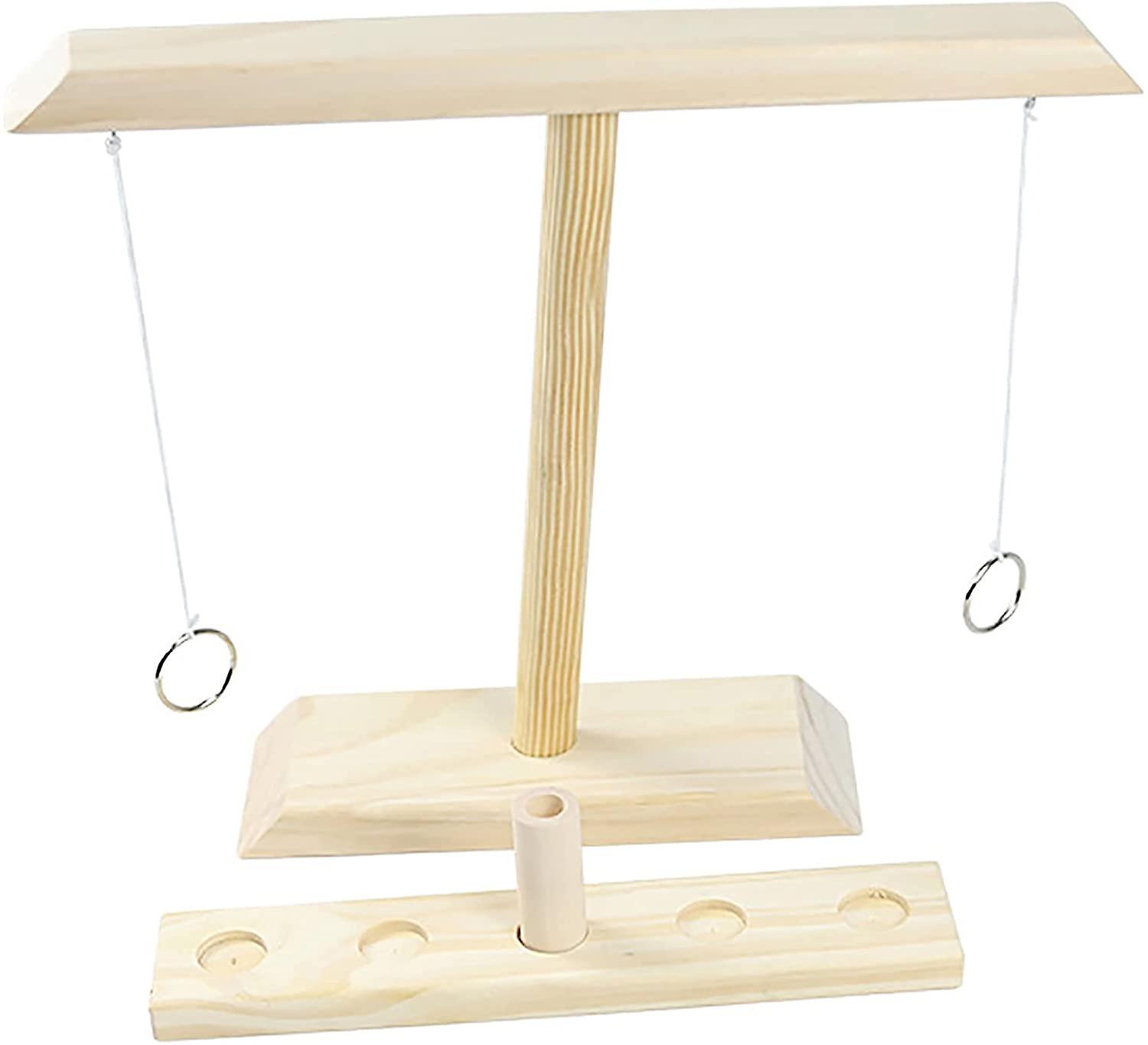 Ring Toss Game Craggy Hook Games - Handmade Wooden Throwing with Shot Ladder Bundle Set (C)