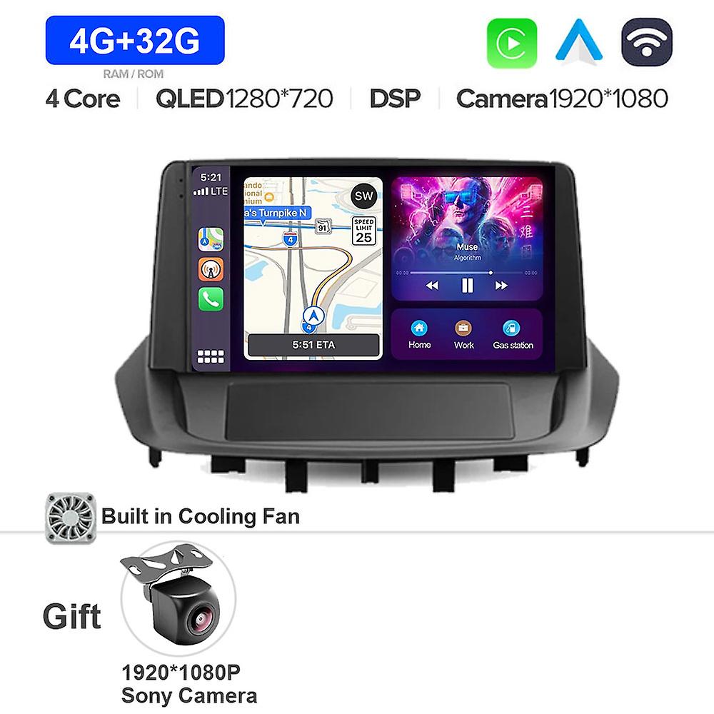 Car Radio Android 13 For Renault Megane 3 2008 - 2014 Navigation Gps Stereo Android Auto Video 5g Bluetooth Head Unit No 2din