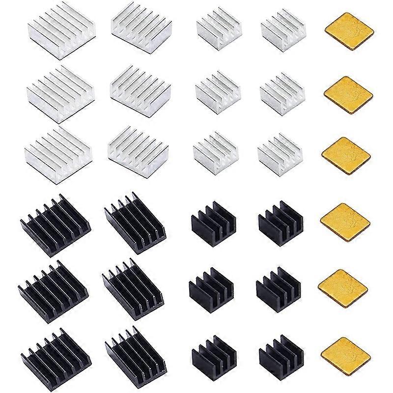 30Pcs Cooling Radiator Set Aluminum Copper Radiator with Thermal Conductive Glue for 2B/ 3B/4B