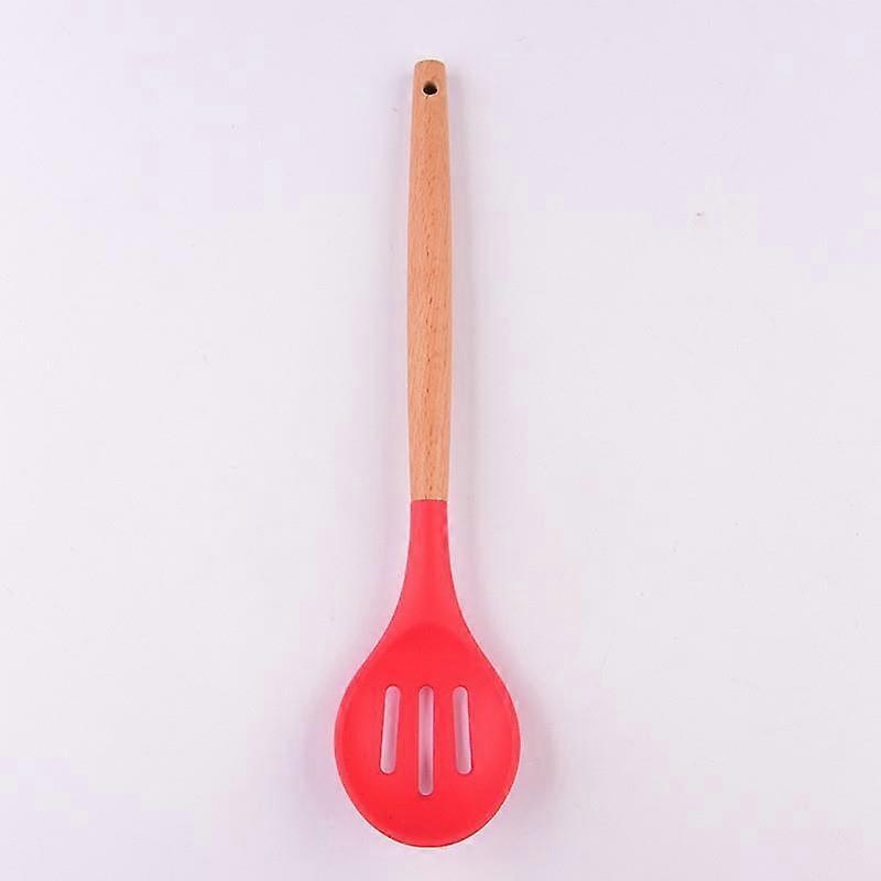Silicone colander Household beech handle spoon Kitchen utensils
