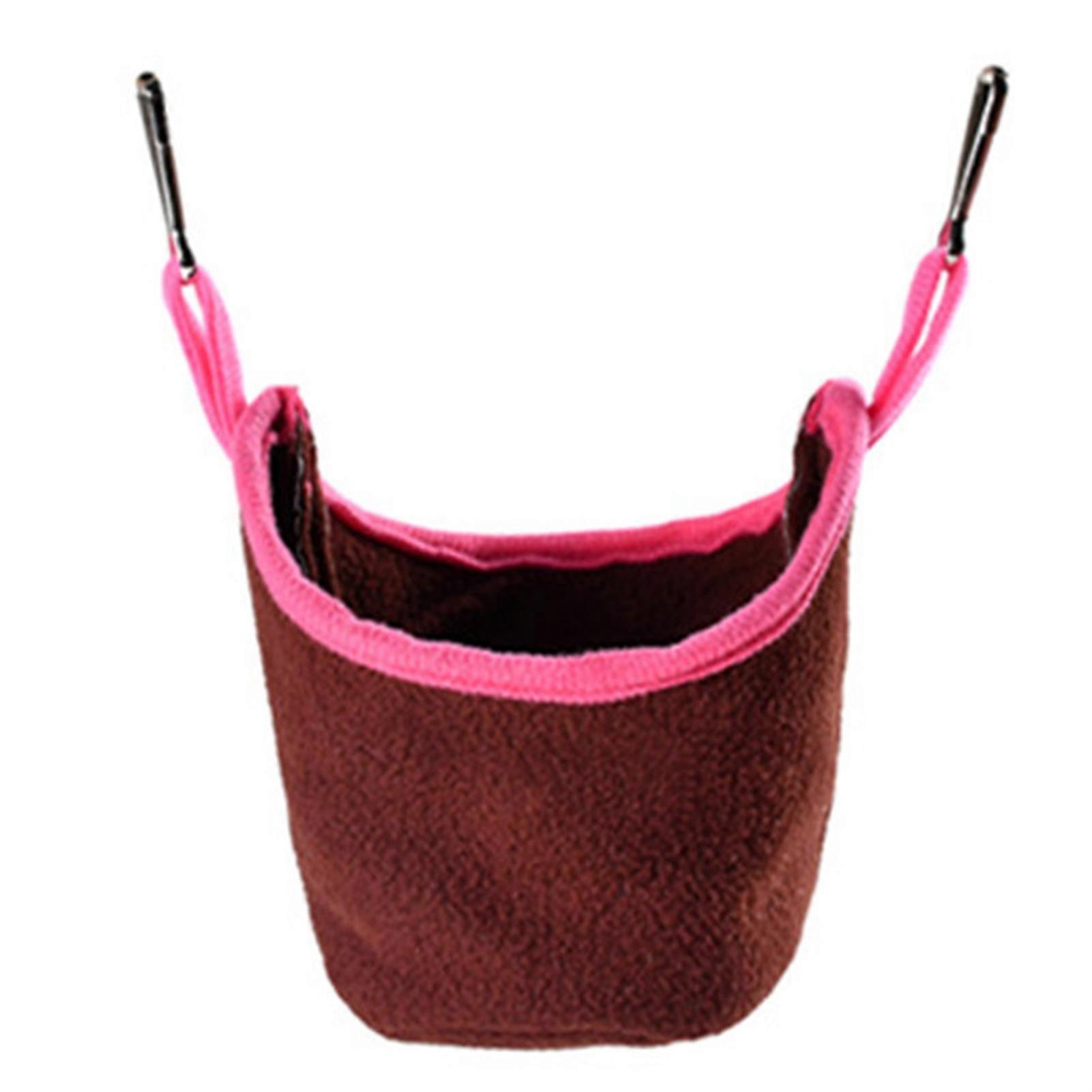 Hamster Hammock Nest Warm Hanging Small Animal Hammock with Hook for Small Animals RabbitsCoffee Red