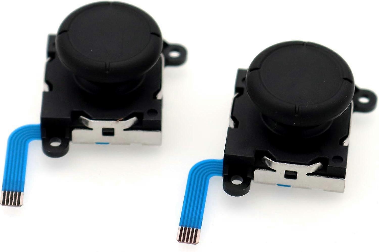 2-Pack Black Joycon Thumb Controller Replacement, Analog Joystick Button Module for Nintendo Switch/Switch Lite - Third Generation