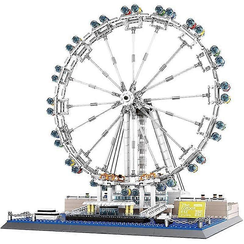1528pcs The London Eye Famous Architecture Roller Coaster Ferris Wheel Building Blocks Bricks Classic City Skyline Model Toys