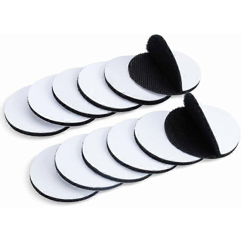 12 Pieces Self-Adhesive Tape, 3cmx3cm Adhesive Hook and Loop Strips, Double-Sided Adhesive Tape, Strong Removable Hook Loop Wall Adhesive Fixing Tapes