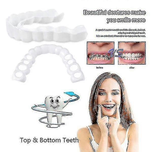 Upper Lower Comfort Fit Εύκαμπτα Λευκαντικά Σιδεράκια Οδοντοστοιχιών για Φυσικά Δόντια και Άνετη Καθημερινή Χρήση