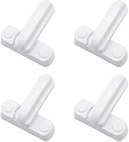 Set of 4 Locks Latches Block Handle Additional Home Security Replacement For Home Doors Cupboards Windows