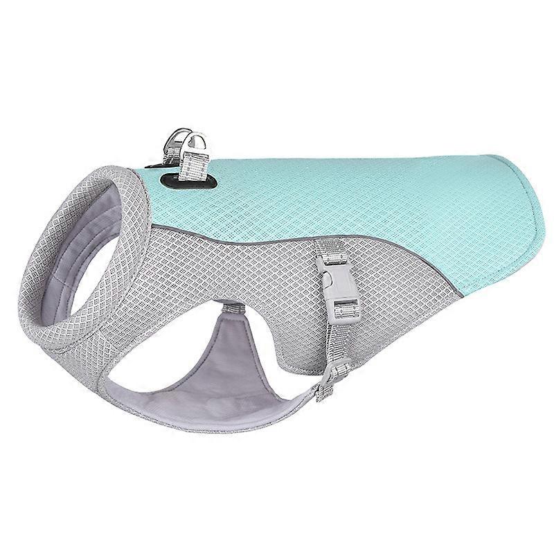 Dog Cooling Vest,Breathable Mesh Ice Vest Harness Dog Jackets Safety Soft Light Weight Cooling Coats Clothes with Adjustable Strap for Summer Sun-Proo