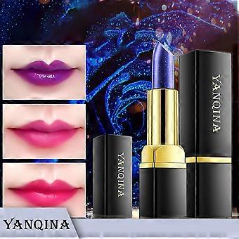 MEICOLY blau schimmernder Lippenstift, magischer farbwechselnder Lippenstift, getönter Lippenbalsam (blau in rosa Lippenstift umgewandelt) Labial Magico Lippen Feuchtigkeitscreme faule Lippen