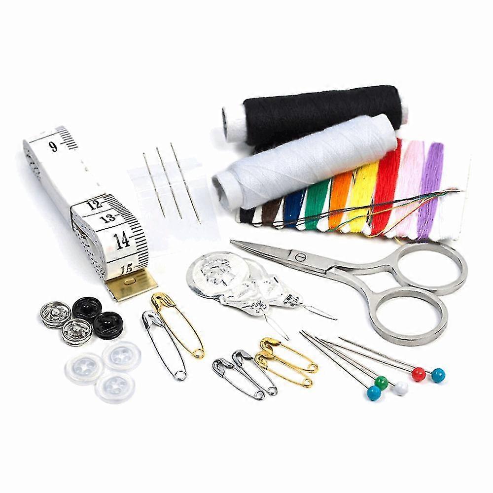 طقم خياطة صغير في علبة بلاستيكية شفافة | طقم السفر