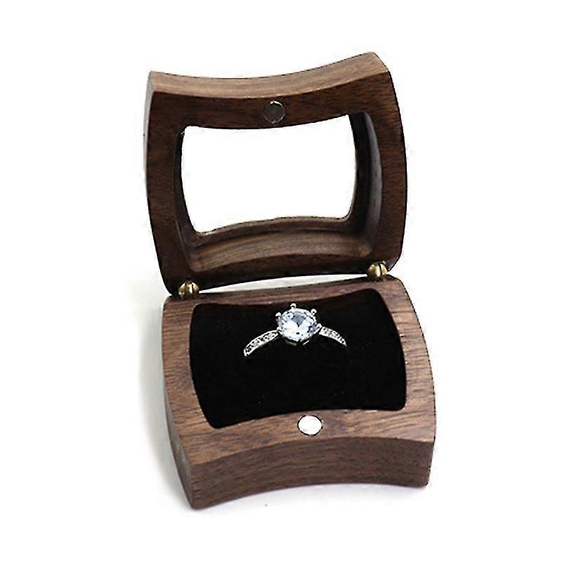 Ring Holder Decorative Box. Engagement Gift Ring Box With Magnet Thickened Base