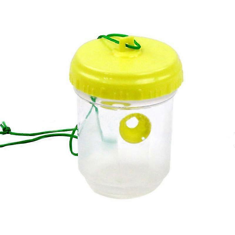 Wasp Trap, Hanging Bee Trap Catcher For Wasps Trap Fruit Fly Trap Gnat Trap Indoor Traps Non-toxic(1pcs, Yellow-white)