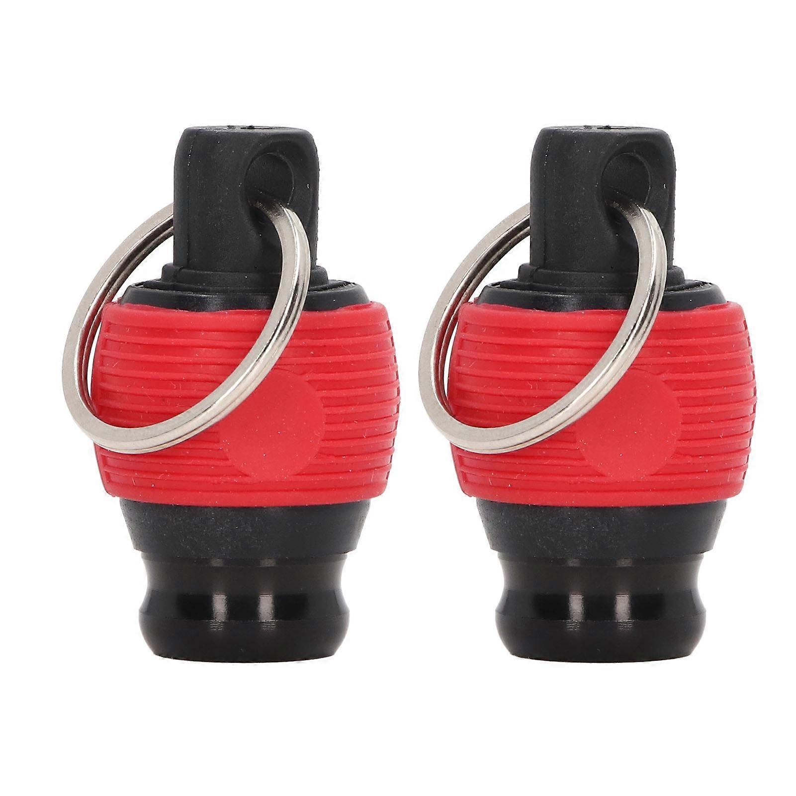 2Pcs Screwdriver Bit Holder Quick Fix Release Wear Resistant Bit Keychain for 1/4in Dia Tools Red