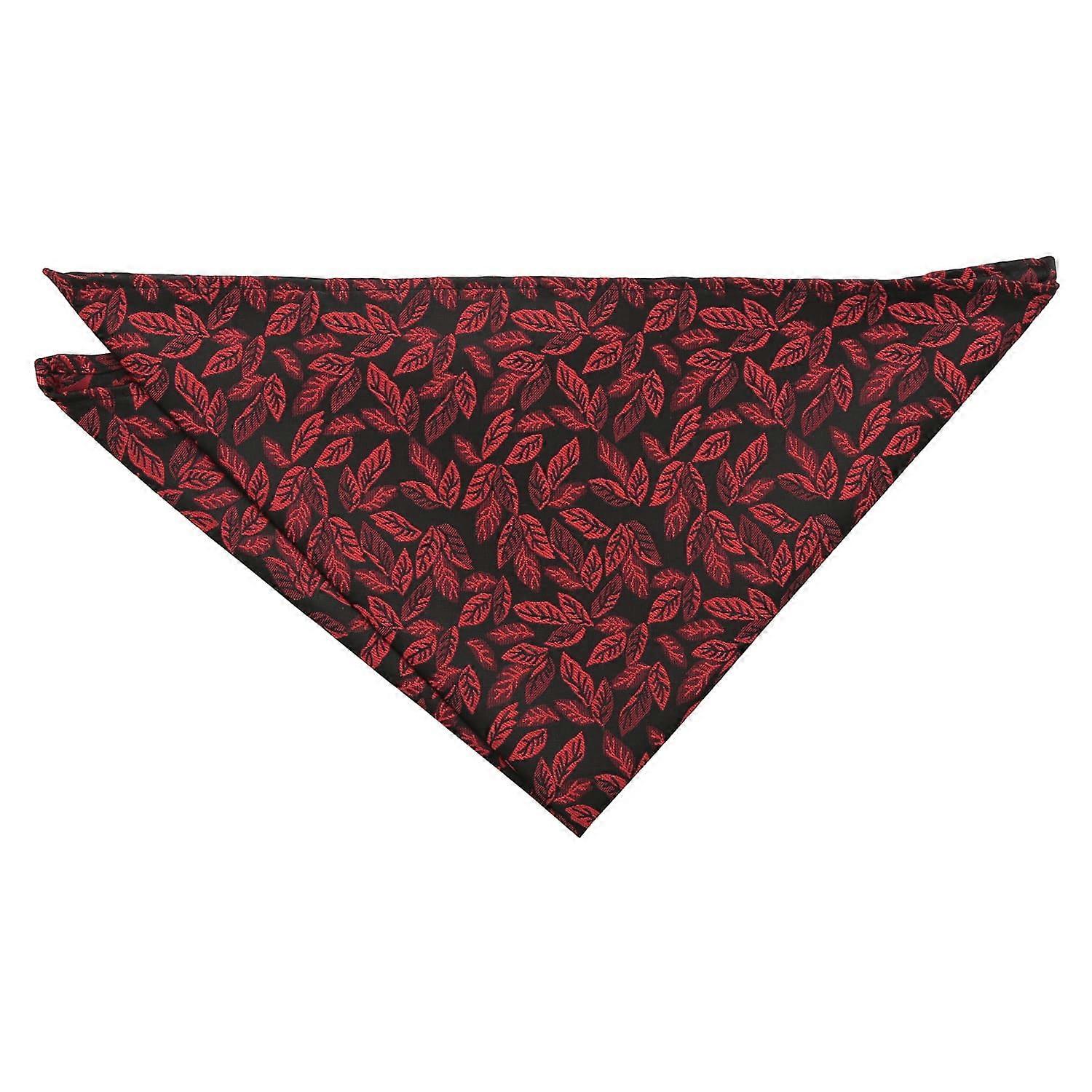 Black And Red Willow Pocket Square