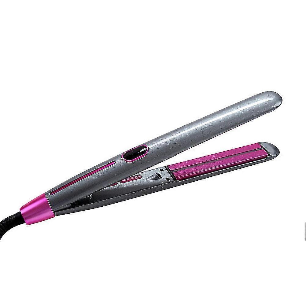 2 In 1 Infrared Hair Straightener And Curling Iron, 30 Seconds Heating Time, Adjustable Temperature From 130 C To 230 C, Lcd Display With Ceramic He