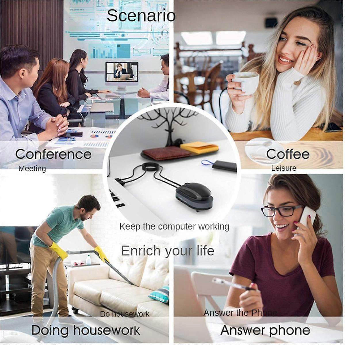 Mouse Mover Undetectable Mouse Jiggler Auto Movement Anti-Sleep Mausbewegungssimulator für Comput