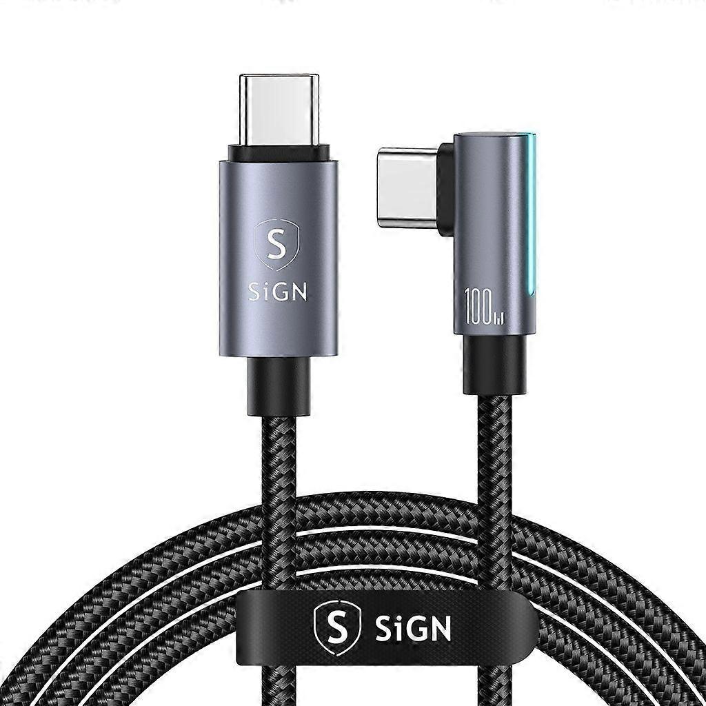 USB-C auf USB-C Kabel 2m, 100W - Schwarz