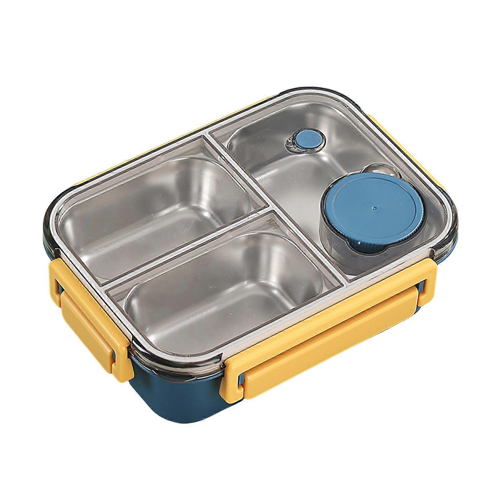 850ml Lunch Box Stainless Steel Bento Box for Adults Leakproof Stackable Lunch Container with Divided Compartments Easy to Carry Meal Prep Container f