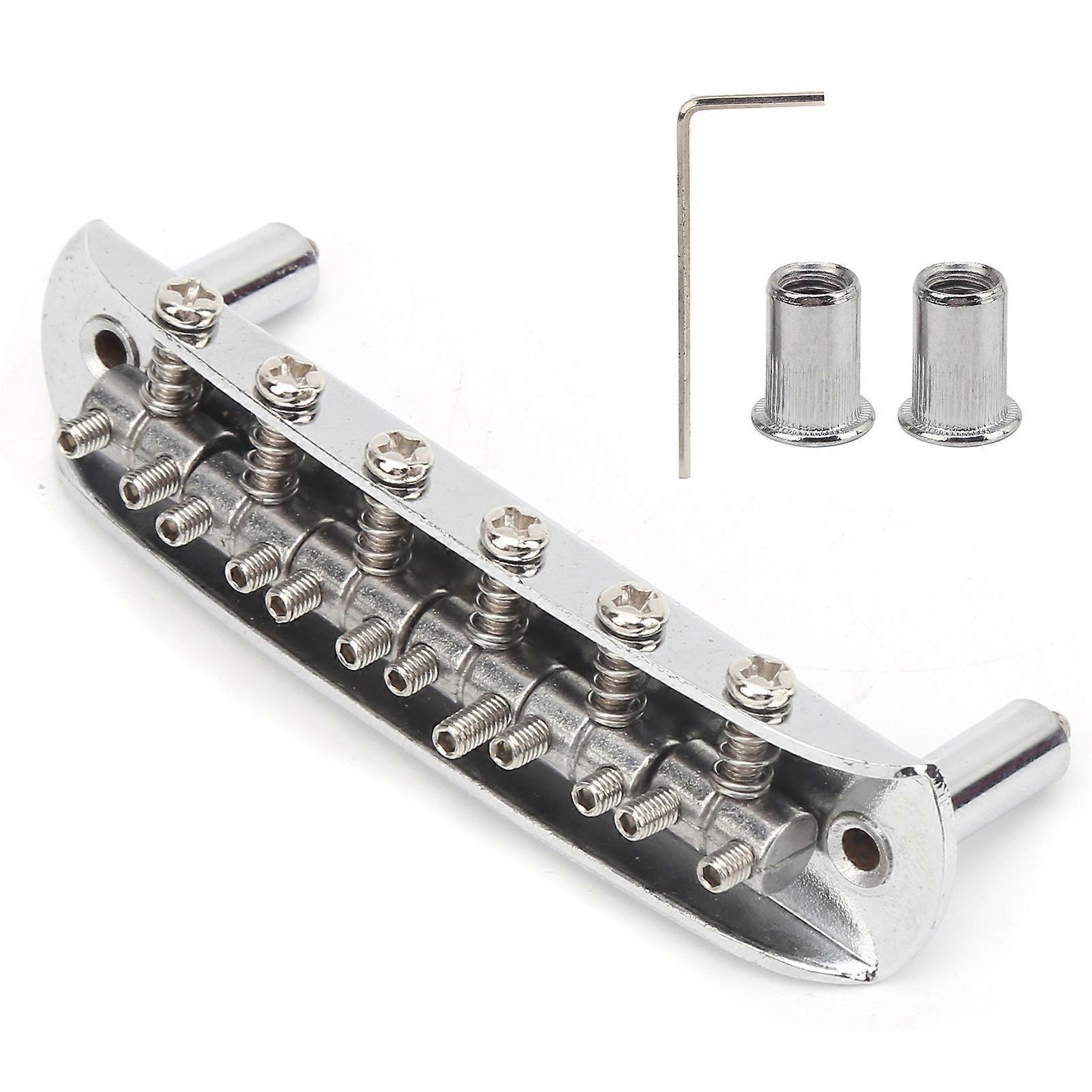 Threaded Saddle Guitar Bridge 6 String Guitar Zinc Alloy Replacement Accessories