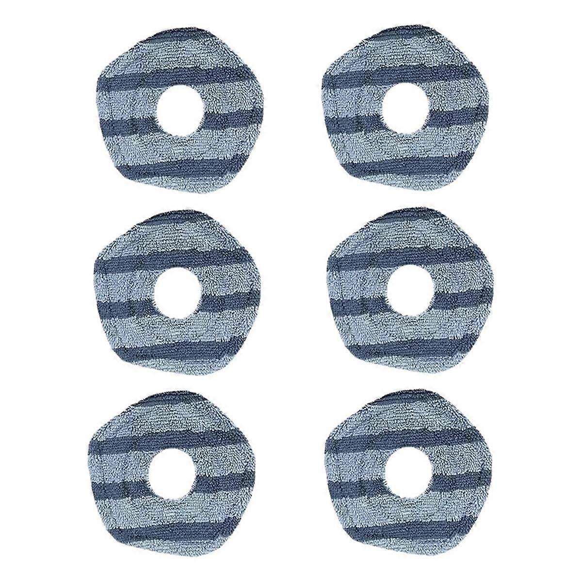 6 PCS Mop Pads for X10 Pro Omni Robot Vacuum - Enhanced Water Absorption & Reusable Cleaning Access