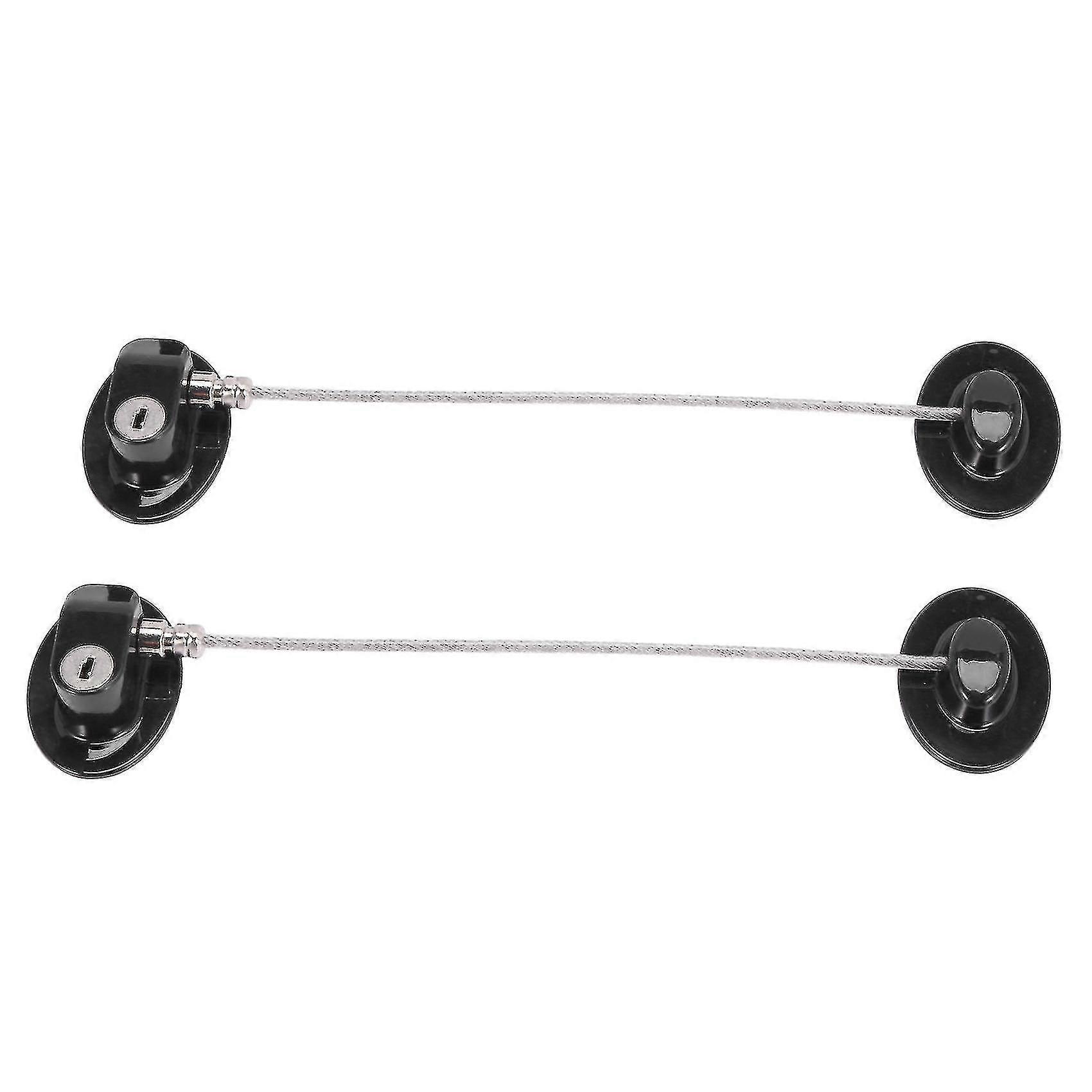 Compatible Withcompatible With2 Pieces Door Lock Strong Adhesive Freezer Door Lock With Key