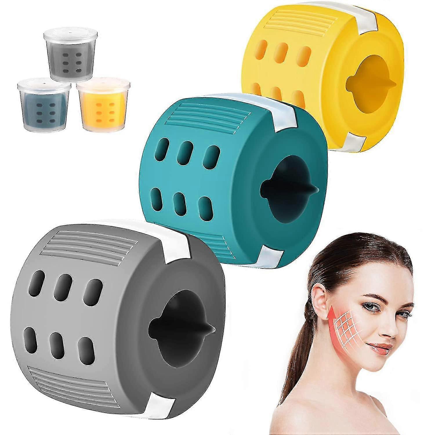 3 חבילת גוון פנים וצוואר של מתאמן לסת