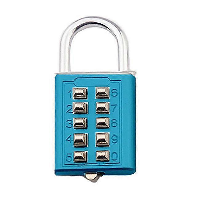 10 Digit Push Button Combination Padlock