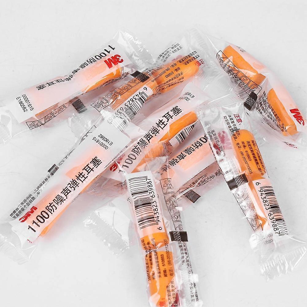10 Pcs Anti Noise Bullet Type Earplugs Genuine Security Soundproof Earplugs Without Lines