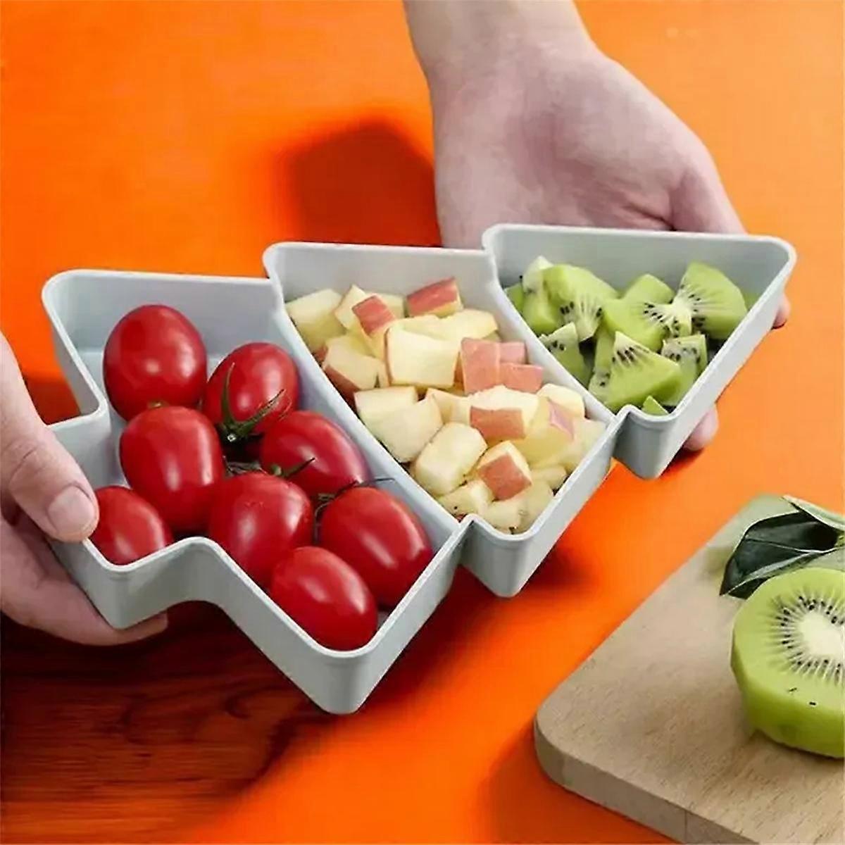 New Year Christmas Tree Fruit Bowl Household Snack Tray Candy Tray Melon Seeds Dried Fruit Box Snac