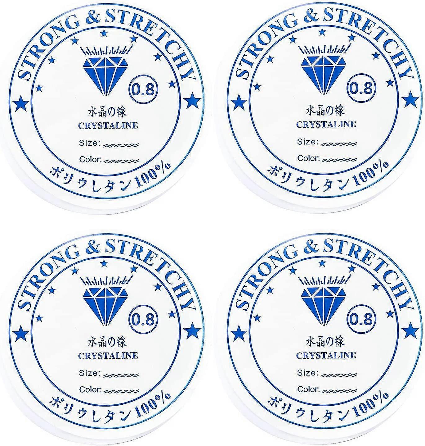 4 Pieces Elastic Beading Thread Rubber Thread Transparent Thread For Beading