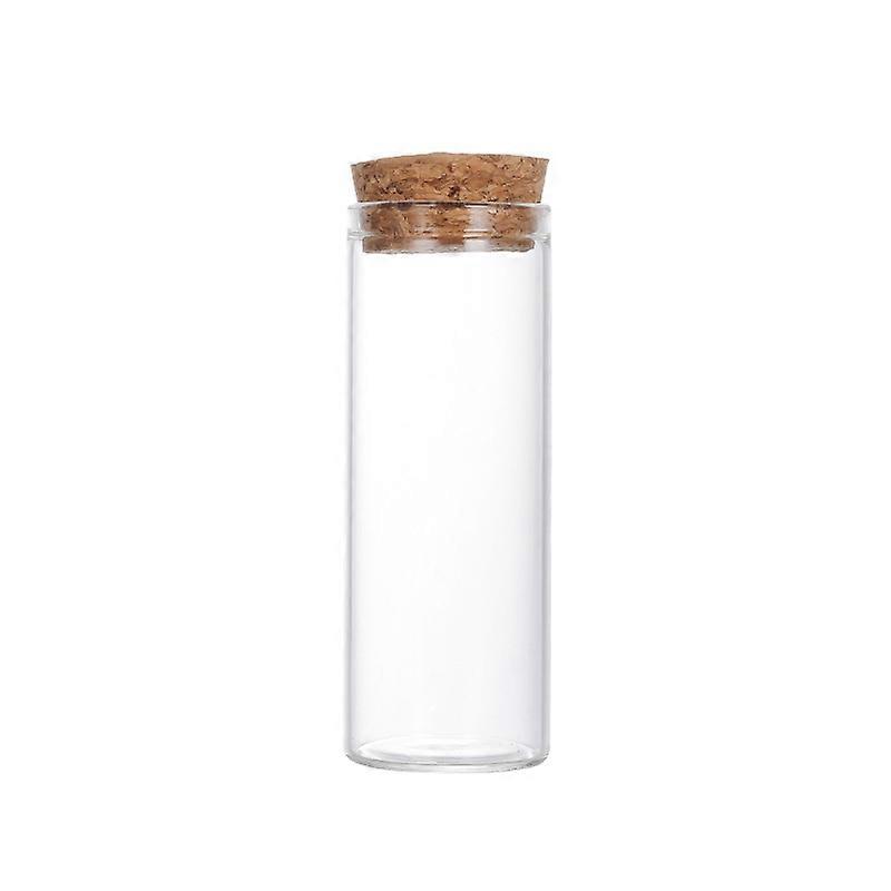 30pcs 40ml glass test tubes, clear flat test tubes with cork for plants, science experiments, bath salts and candy storage