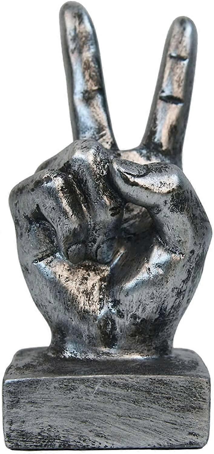 Hand Sculpture Decor Resin Finger Desk Statues, Handmade Table Decoration Resin Finger Gesture Sculp