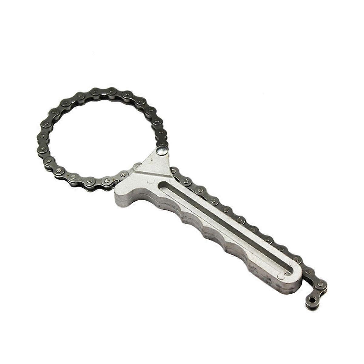 Automobile Engine Oil Filter Adjustable Chain Wrench for Key Oil Filter Removal and Installation Au