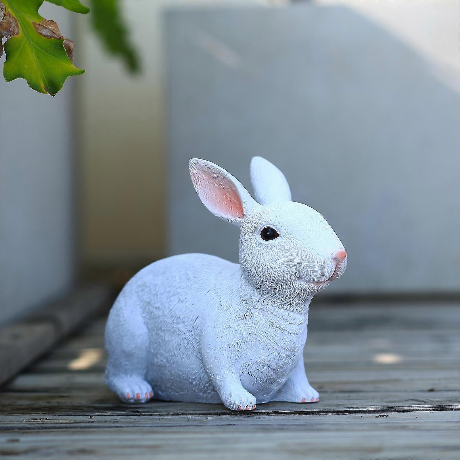 10x Miniatur-Kaninchen Aus Resin – Weiß, Ca. 2,2 Cm, Für Puppenhaus, Diorama, Terrarium & Mini-Garten