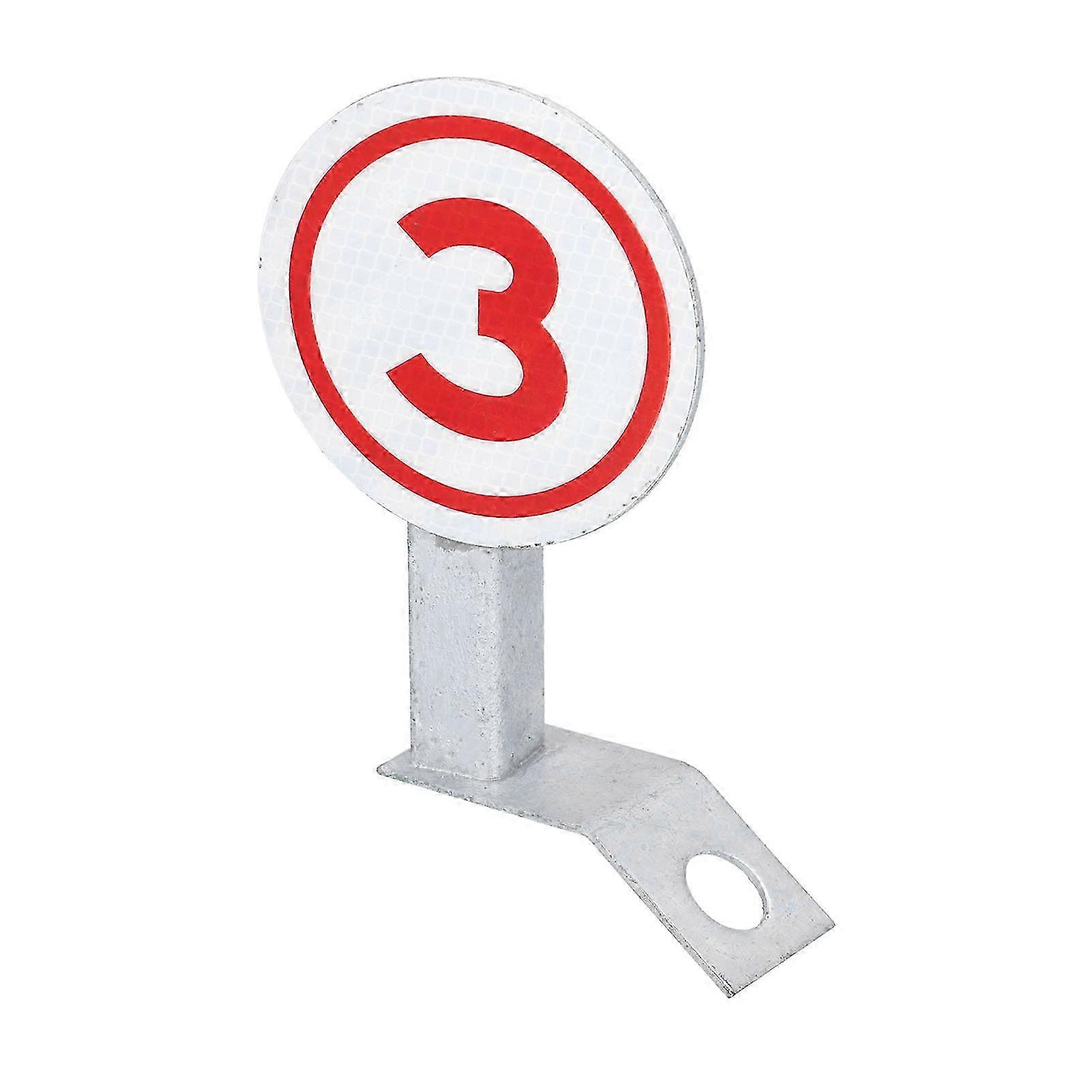 Round Reflector Traffic Indicator Safety Road Highway Guard Bar Warning Sign with Iron Stand(Red White )