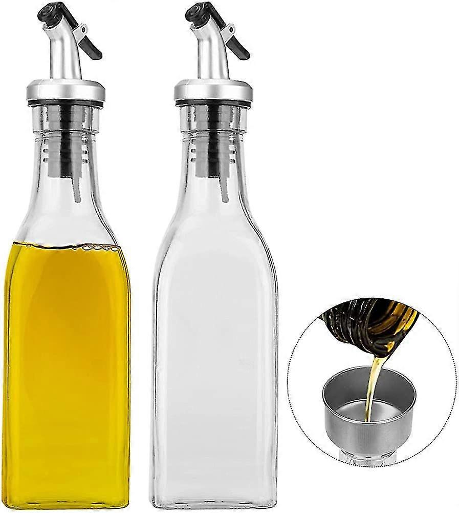 Krydderiflaske, olieflaske, olivenoliedispenser blyfri glasolieeddikeflaske
