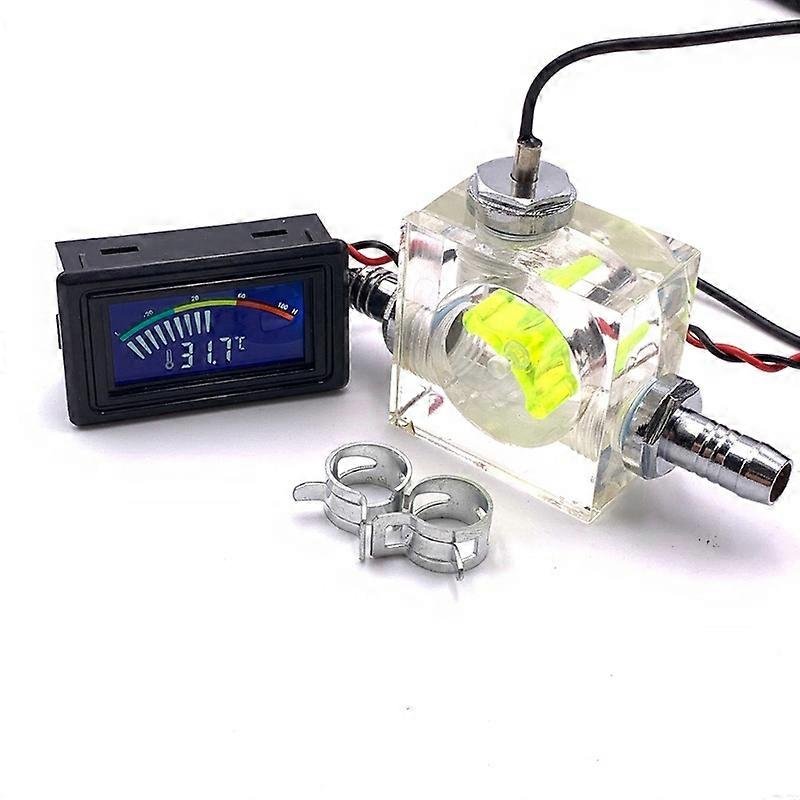 Liquid Cooler 3 Way FlowMeter LED Thermometer PC Computer Heat Dissipation Parts Computer Accessories