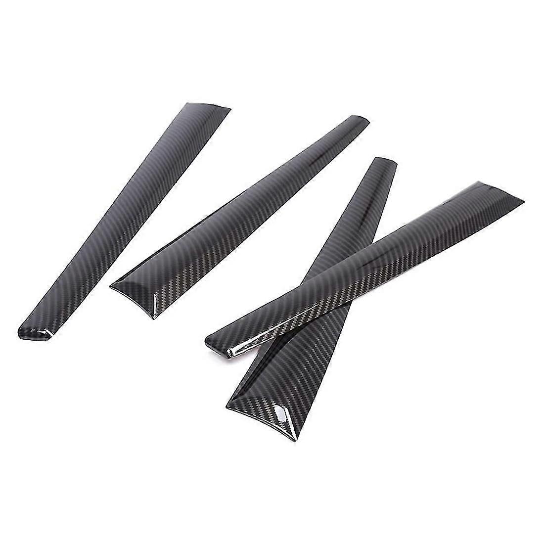 Car Door Protector Panel Trim Decoration, Abs Carbon Fiber 4pcs