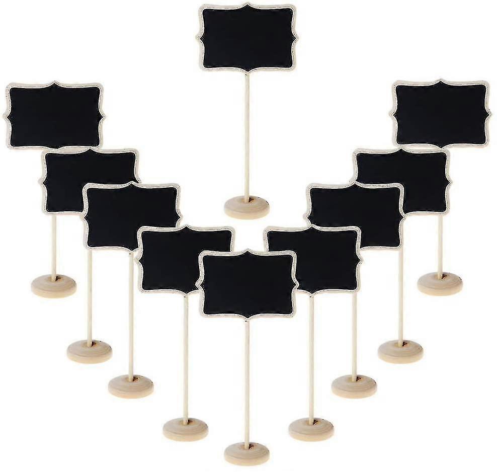 20 Pieces Mini Chalkboard, Small Lace-shaped Blackboard With Stand Message Board