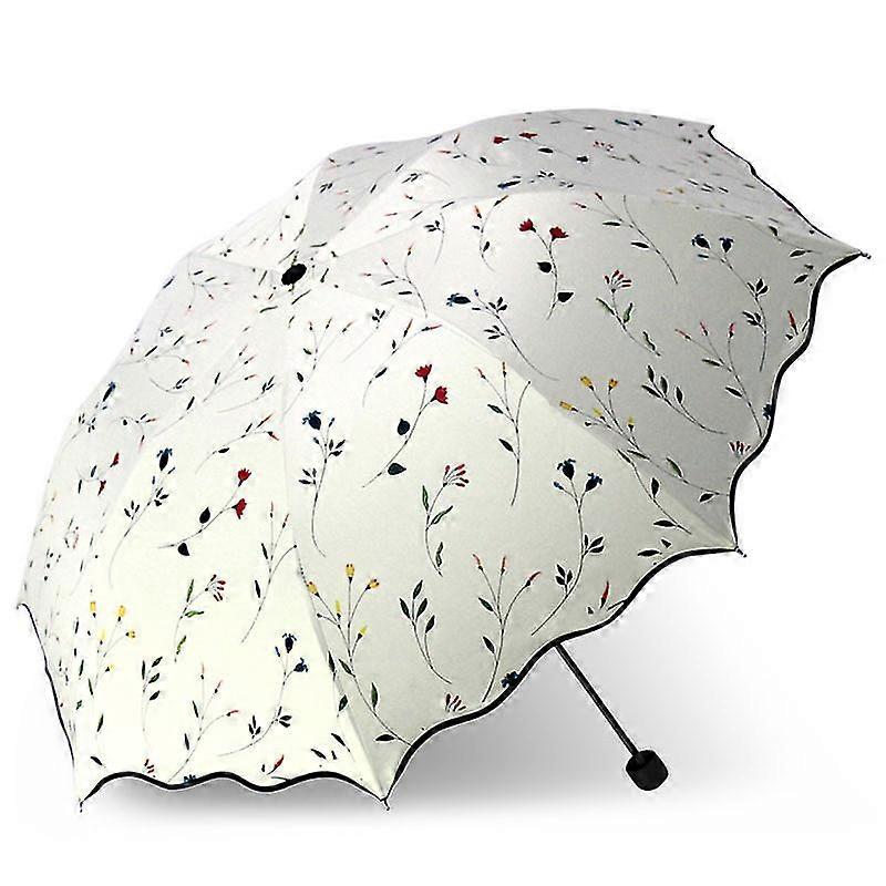 Quick-drying Travel Umbrella, Reinforced Windproof Frame 1 Pc White