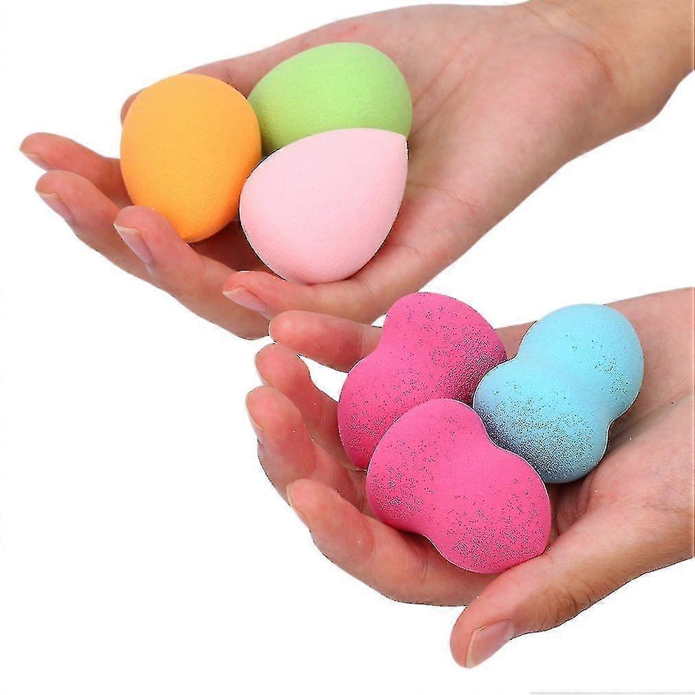 6pcs/set Gourd And Drop Shape Sponge Blender Puff Flawless Powder Smooth