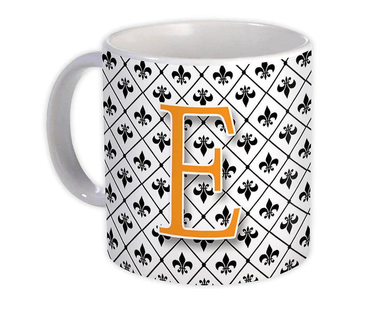 Gift Mug: Monogram Letter E Alphabet