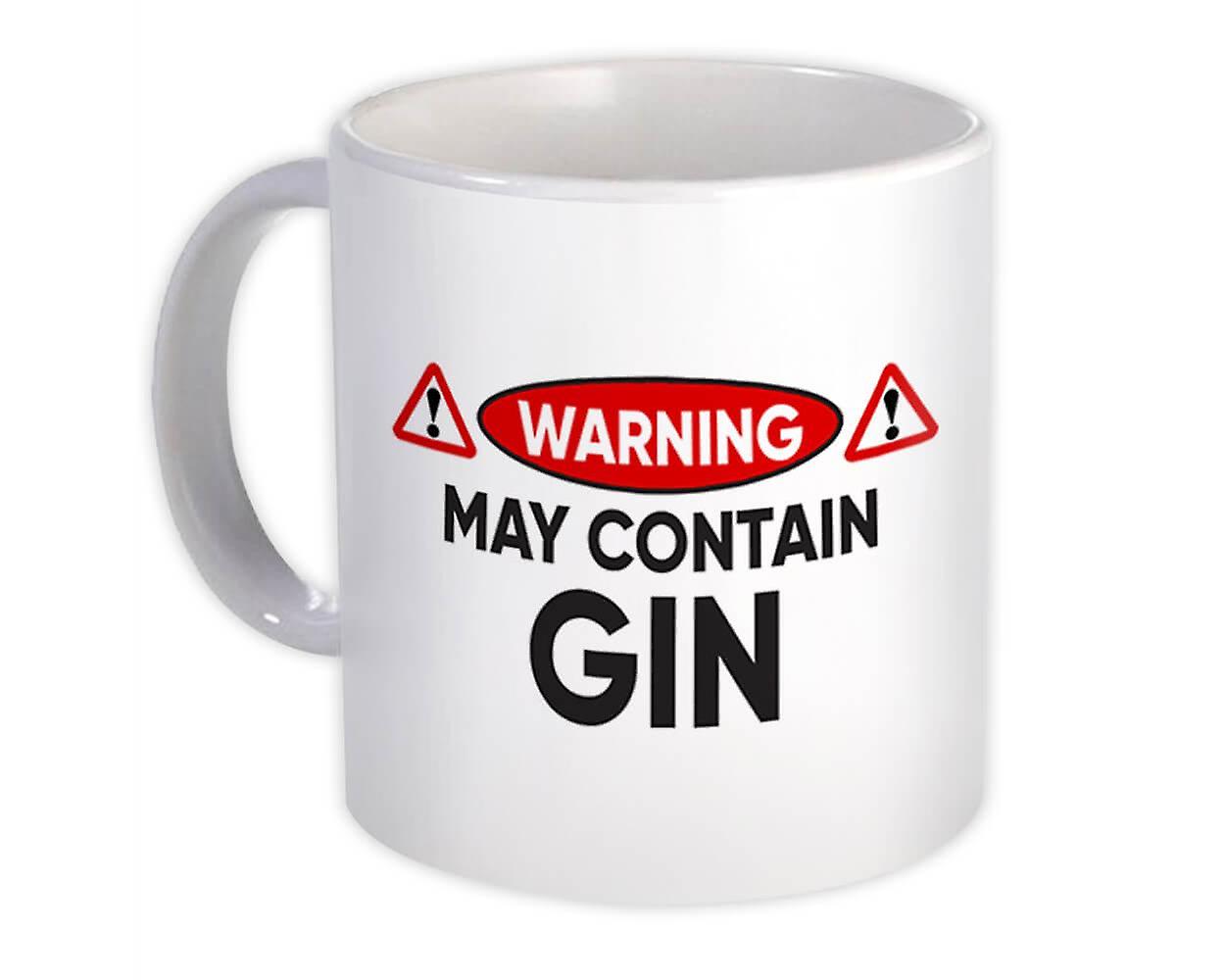 Presentmugg: Gin varning tecken alkohol