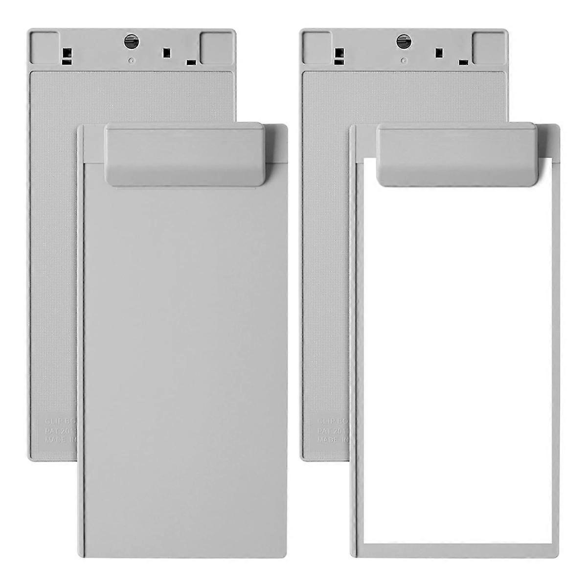 Mini Clipboard A7 Size Pocket Clipboard 9.4 X 4.6 Inches Low Profile Clipboard for School Office Hospital Gray