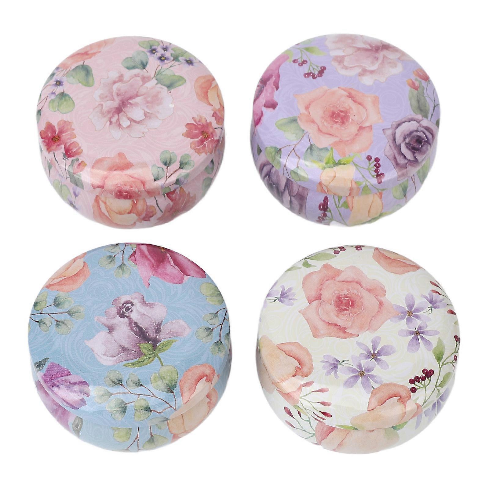 Elegant Dried Flower Soy Wax Scented Candle Set of 4 Aromatherapy Fragrances
