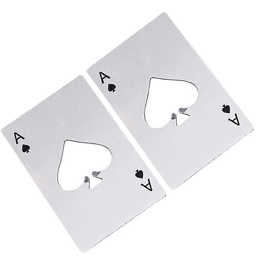 Ace Of Spades Bottle Opener Credit Card Size Pocker Cap Opener Portable Stainless Steel Can Opener