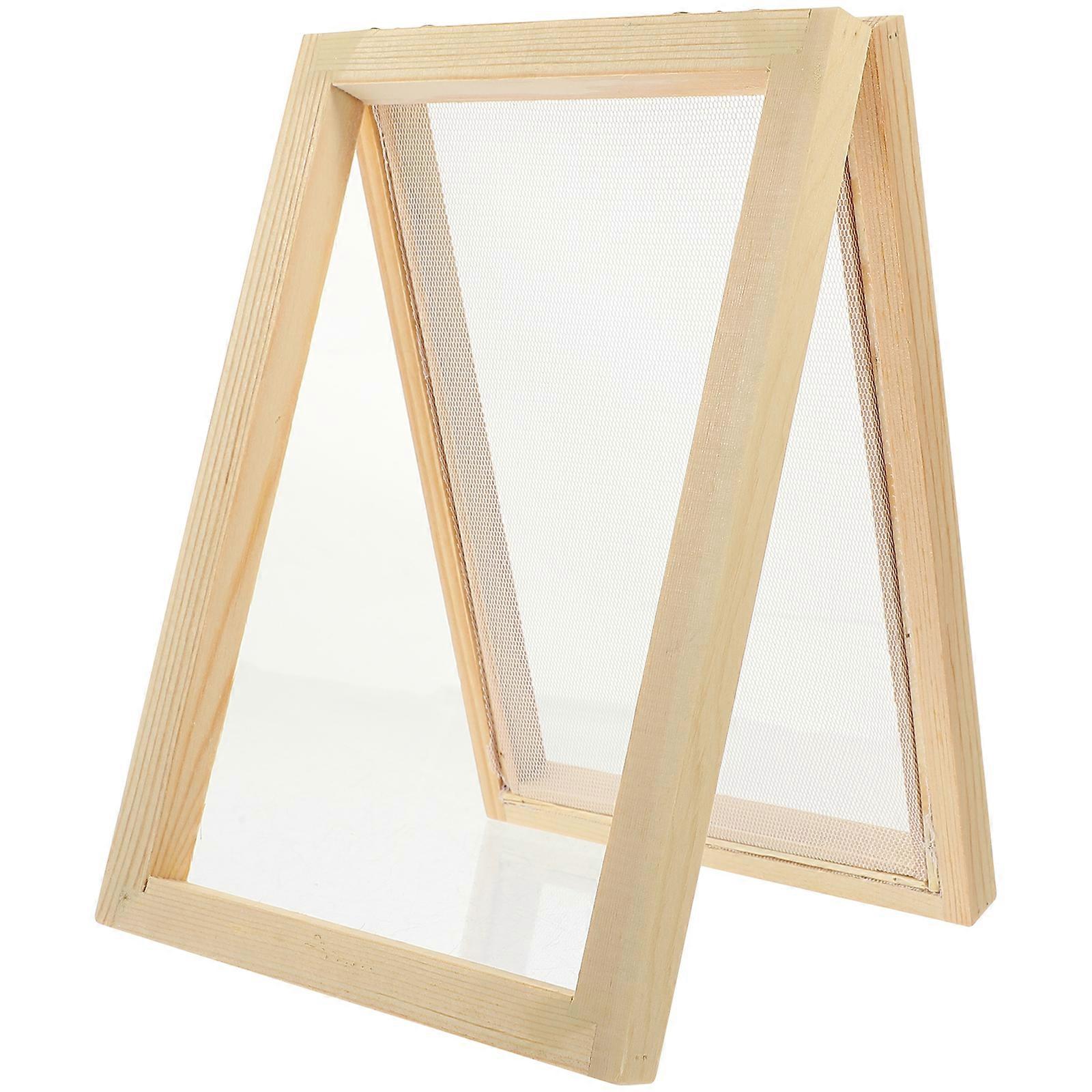 Wooden Paper Making Frame Paper Making Mold DIY Frame Screen Mesh Tool