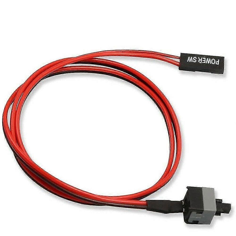 3pcs 2 Pin Sw Pc Power Cable On Off Push Button Atx Computer Switch Wire 22inch Cord