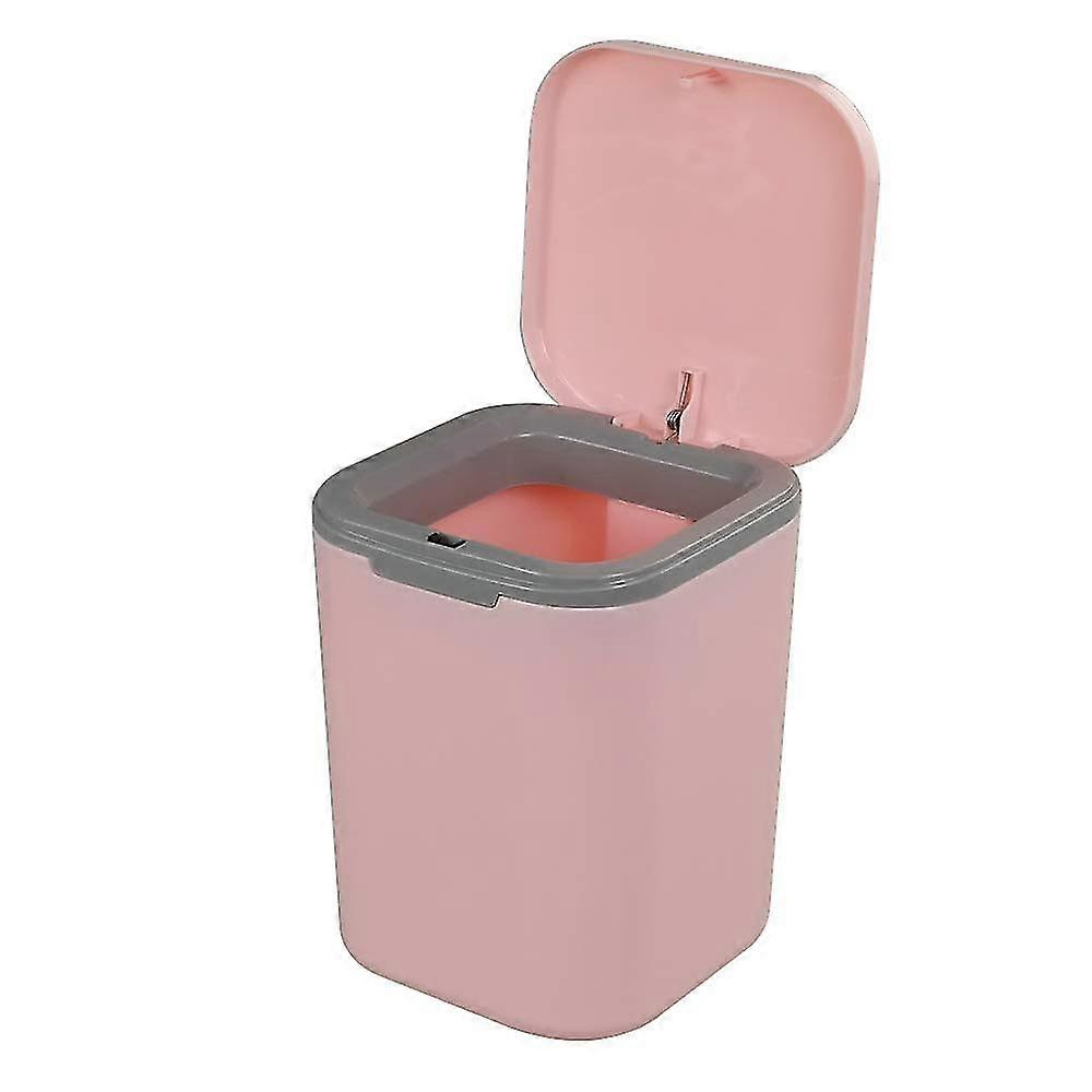 Mini Trash Can With Lid, Push Button, Trash Can, Desktop Paper Basket, Small Waste Bin