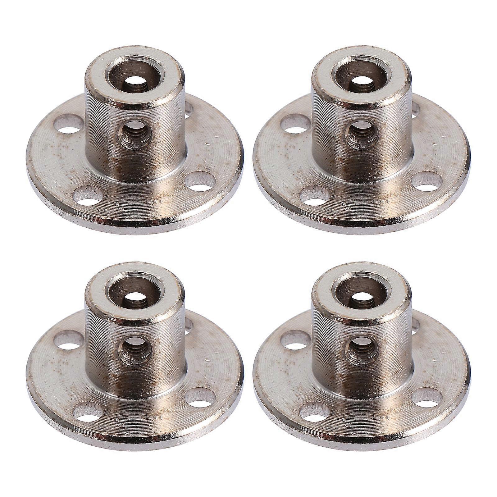 4 Pcs 5mm Rigid Flange Coupling Motor Guide Shaft Coupler Motor Connector Parts (with Wrench)