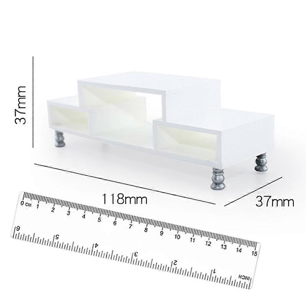Handmade 1:12 Scale Mini Doll House TV Cabinet Tiny Bedroom Decor Props